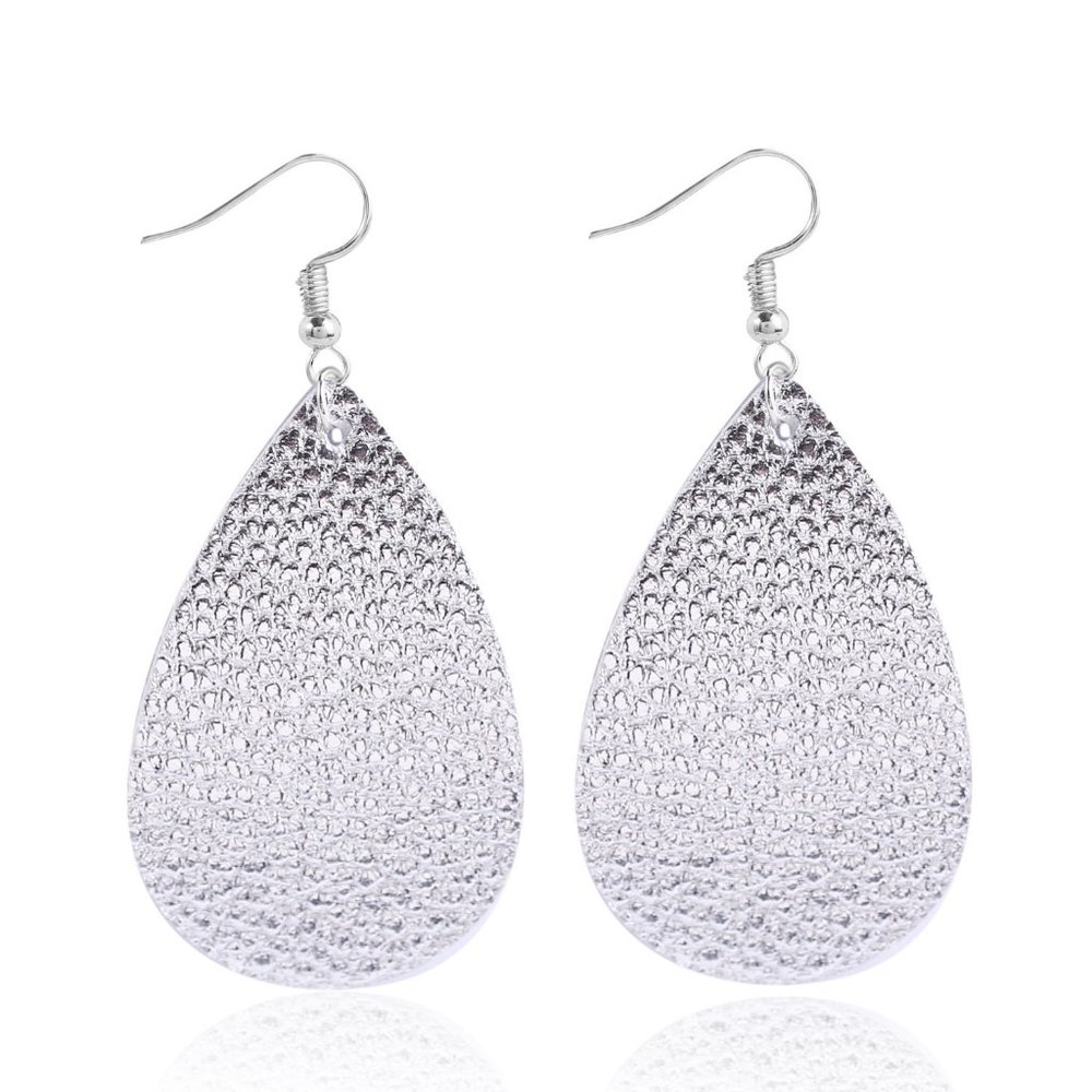 Burst Drop Leather Print Earrings for Women, 990101A194 - Picture 2 of 4